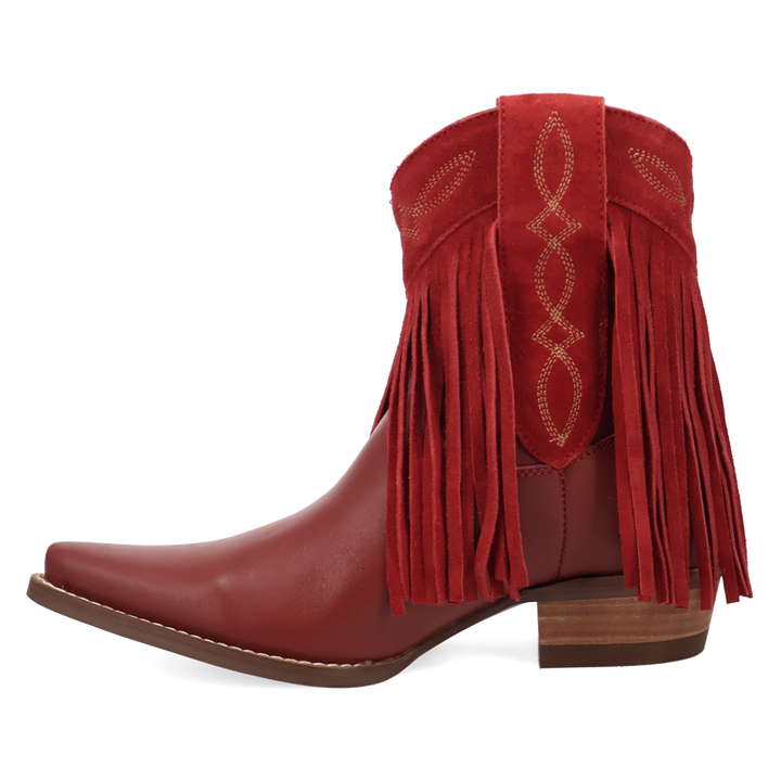 Online Exclusive | Dingo | Last Ride Leather Bootie in Red **PREORDER