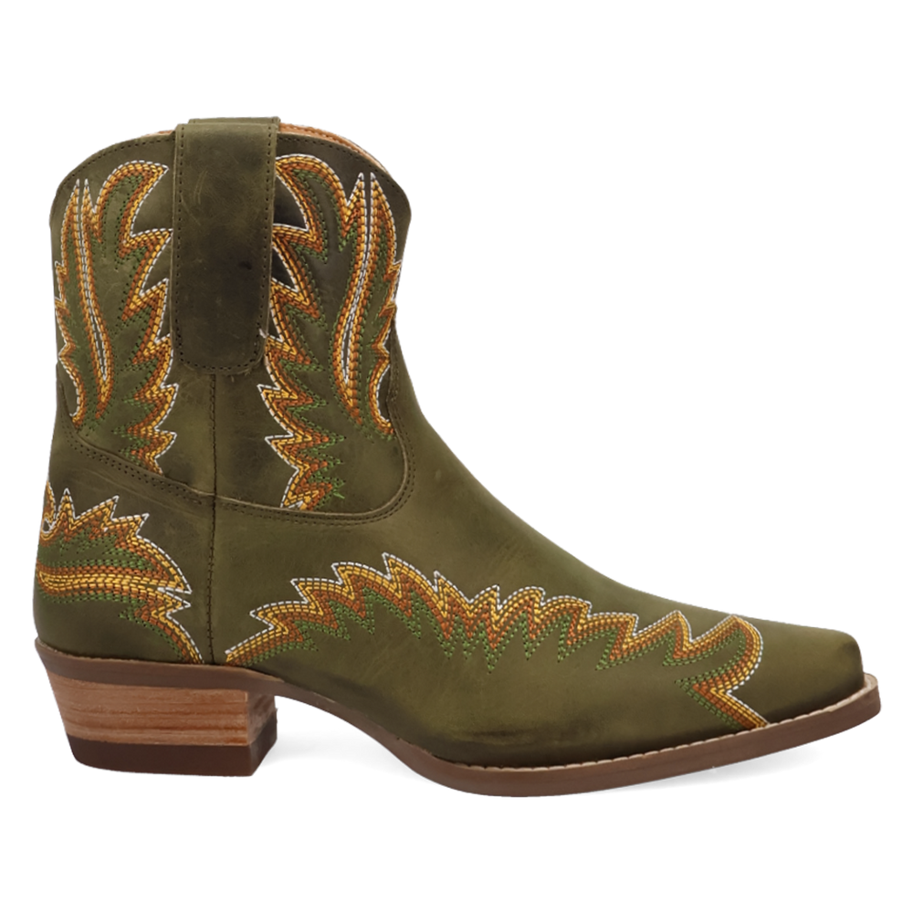 Online Exclusive | Dingo | Laurel Leather Bootie in Olive Green **PREORDER