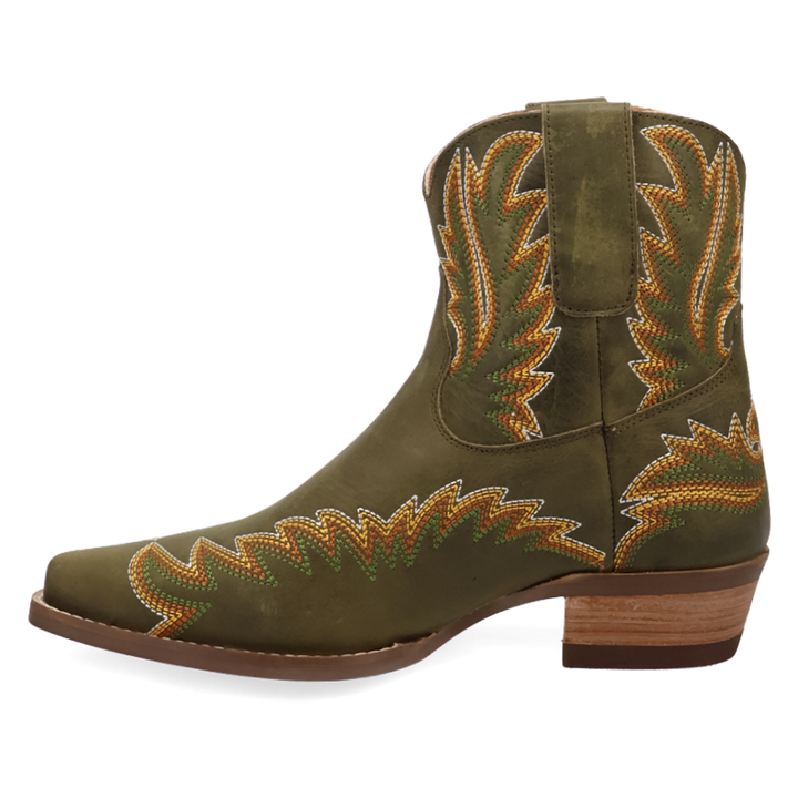 Online Exclusive | Dingo | Laurel Leather Bootie in Olive Green **PREORDER