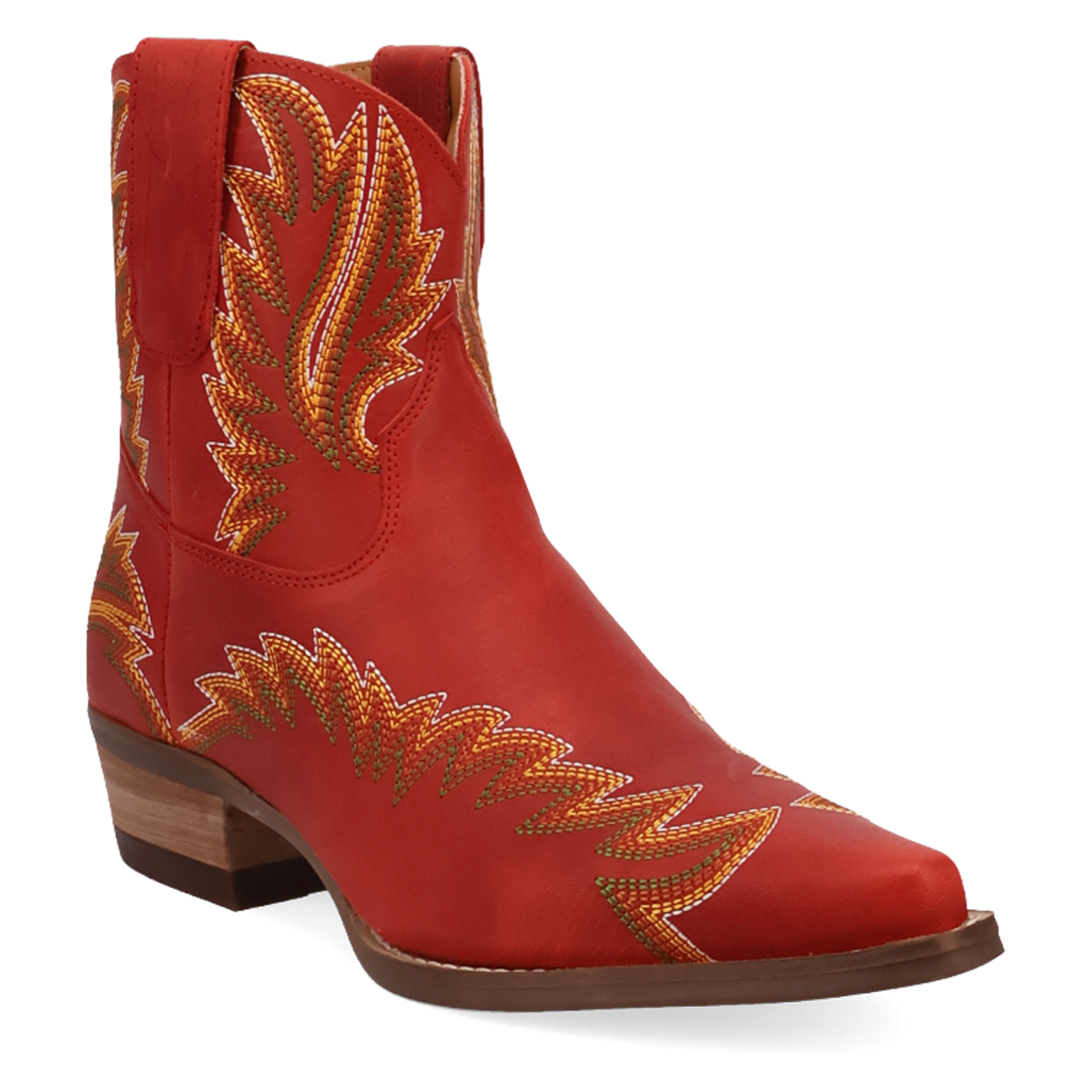 Online Exclusive | Dingo | Laurel Leather Bootie in Red **PREORDER