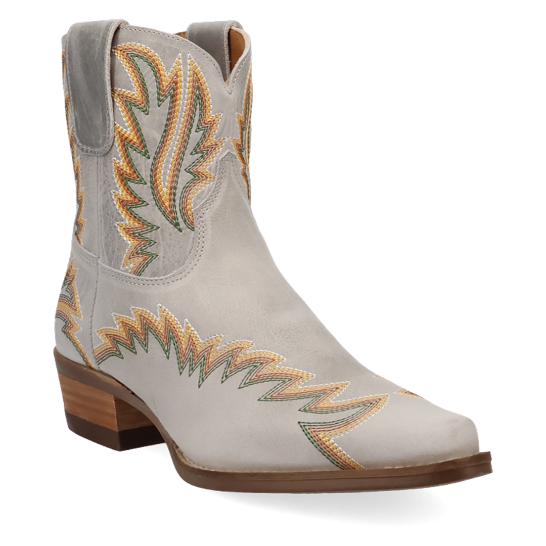 Online Exclusive | Dingo | Laurel Leather Bootie in White **PREORDER