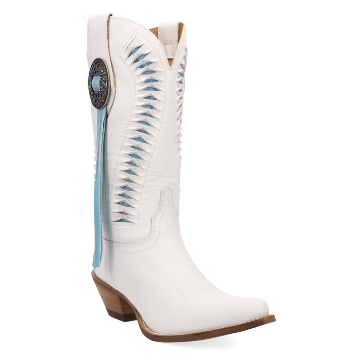 Online Exclusive | Dingo | Marrakesh Leather Boot in White **PREORDER