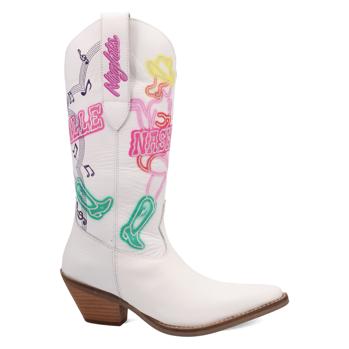Online Exclusive | Dingo | Nashville Nights Leather Boot in White **PREORDER