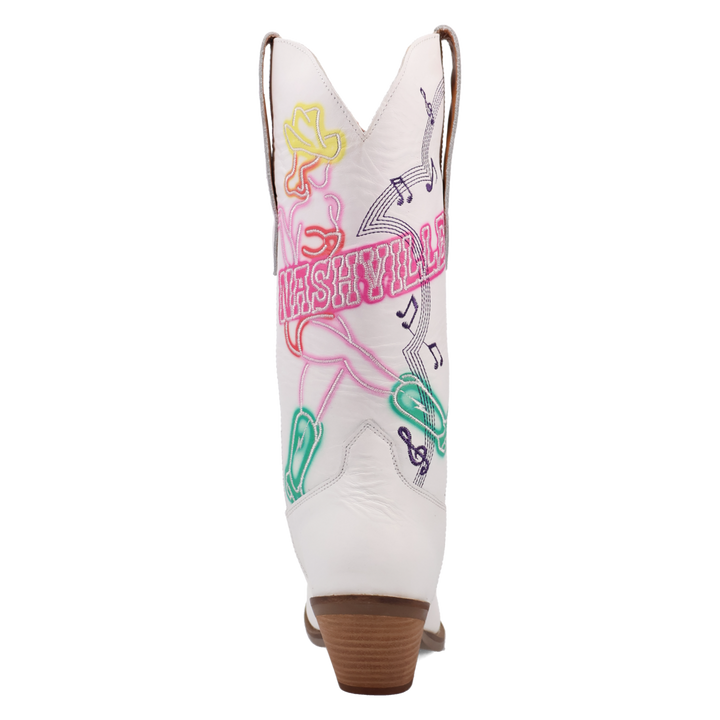 Online Exclusive | Dingo | Nashville Nights Leather Boot in White **PREORDER