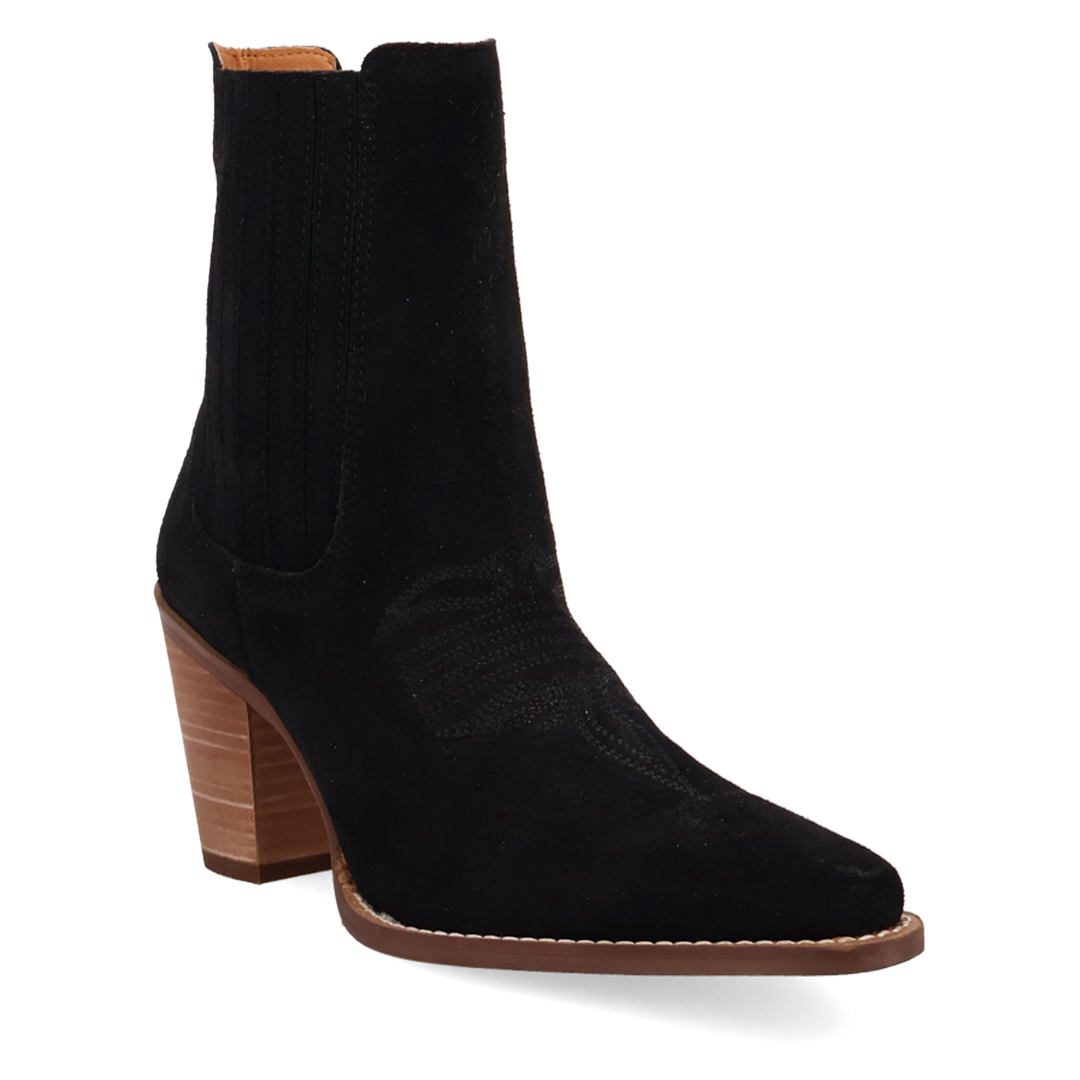 Online Exclusive | Dingo | Paloma Suede Leather Bootie in Black **PREORDER