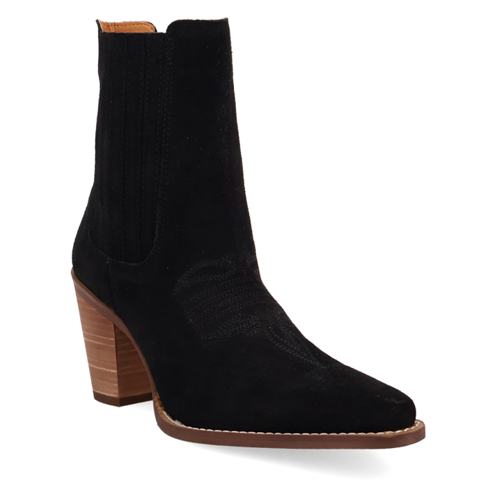 Online Exclusive | Dingo | Paloma Suede Leather Bootie in Black **PREORDER