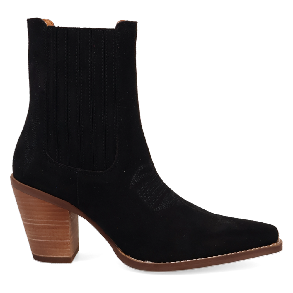 Online Exclusive | Dingo | Paloma Suede Leather Bootie in Black **PREORDER