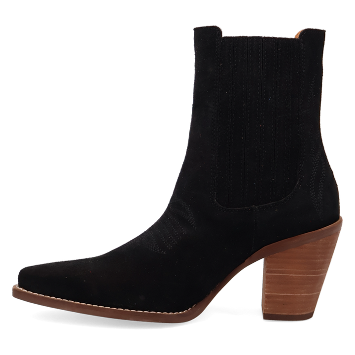 Online Exclusive | Dingo | Paloma Suede Leather Bootie in Black **PREORDER