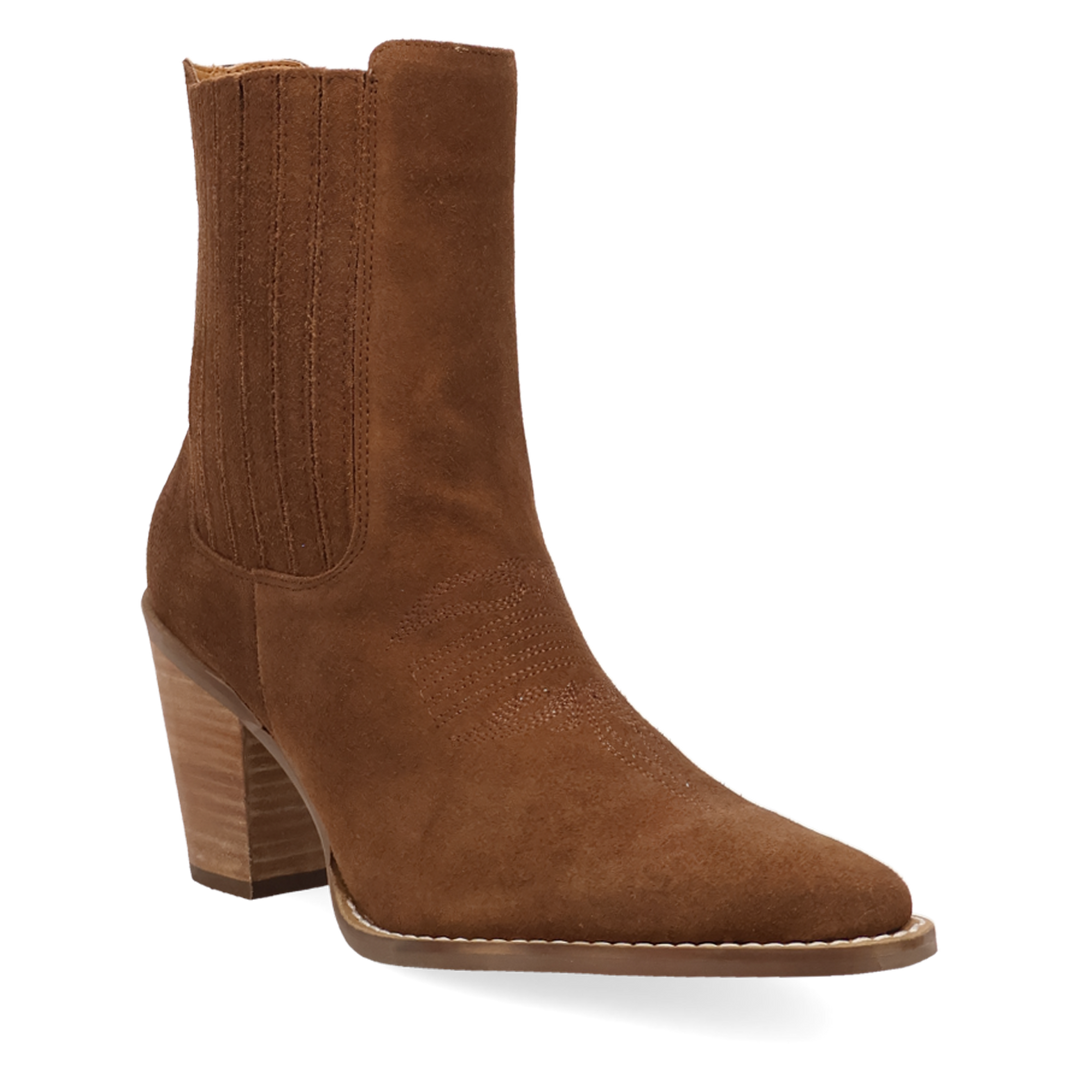 Online Exclusive | Dingo | Paloma Suede Leather Bootie in Brown **PREORDER