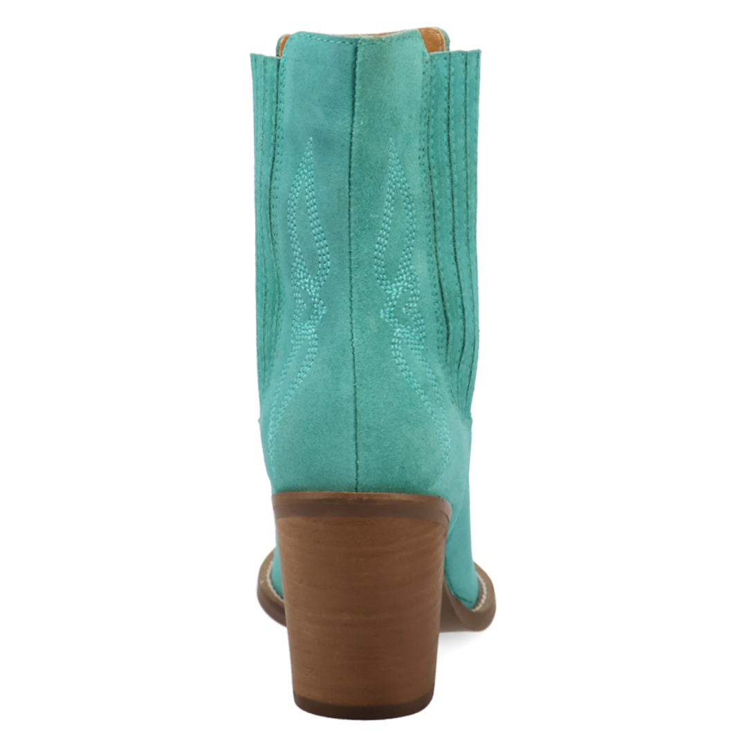 Online Exclusive | Dingo | Paloma Suede Leather Bootie in Green **PREORDER