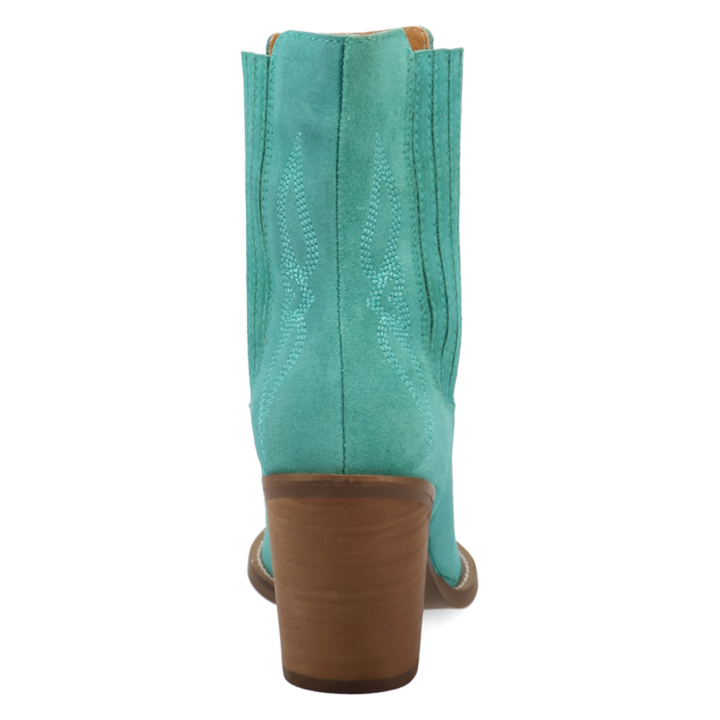 Online Exclusive | Dingo | Paloma Suede Leather Bootie in Green **PREORDER