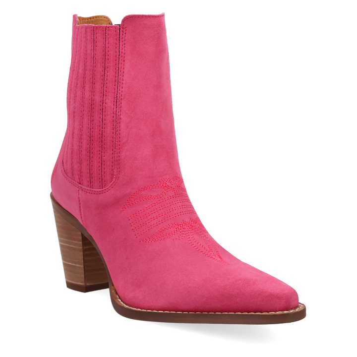 Online Exclusive | Dingo | Paloma Suede Leather Bootie in Pink **PREORDER