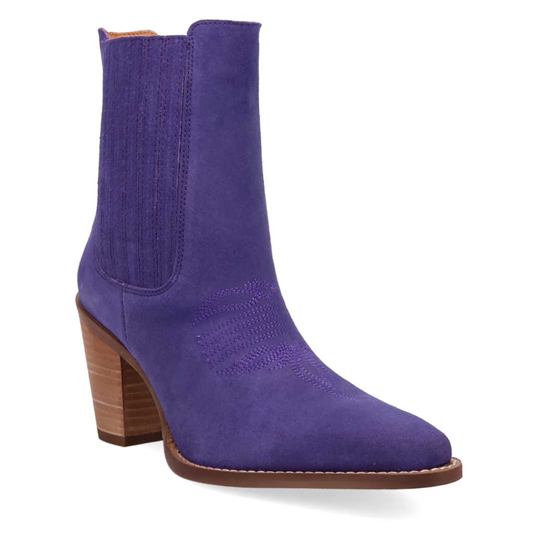 Online Exclusive | Dingo | Paloma Suede Leather Bootie in Purple **PREORDER