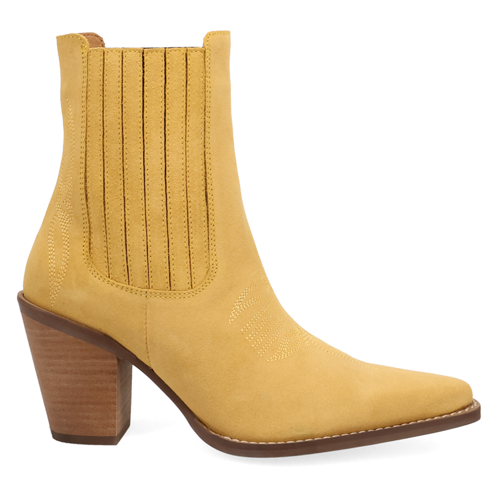 Online Exclusive | Dingo | Paloma Suede Leather Bootie in Yellow **PREORDER