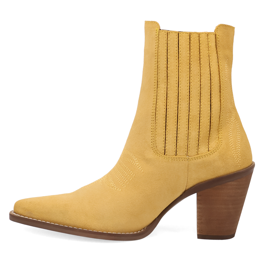 Online Exclusive | Dingo | Paloma Suede Leather Bootie in Yellow **PREORDER