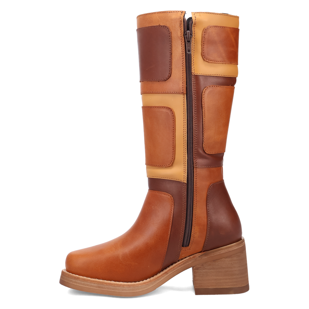 Online Exclusive | Dingo | Patches Leather Boot in Tan **PREORDER