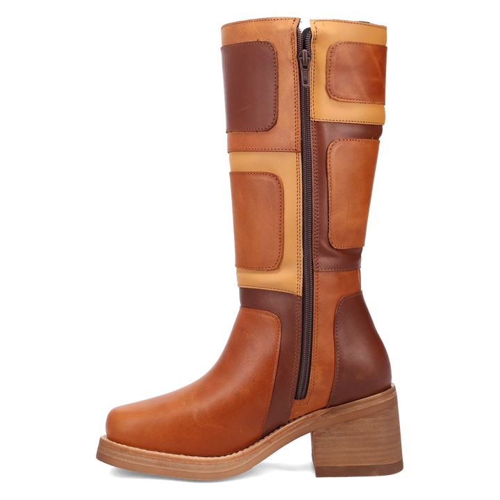 Online Exclusive | Dingo | Patches Leather Boot in Tan **PREORDER