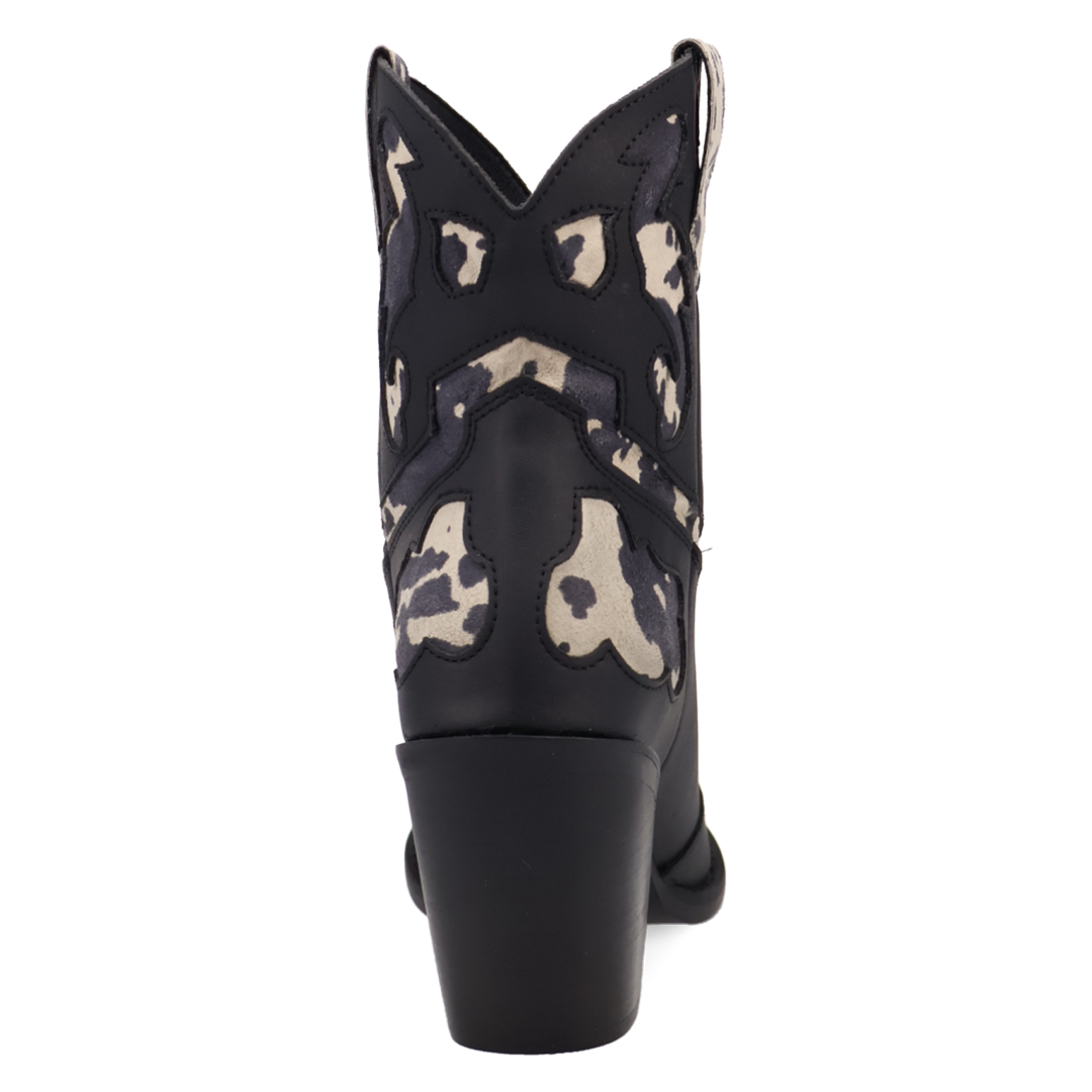 Online Exclusive | Dingo | Run Wild Leather Bootie in Black Cow Print **PREORDER