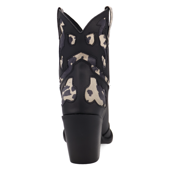 Online Exclusive | Dingo | Run Wild Leather Bootie in Black Cow Print **PREORDER