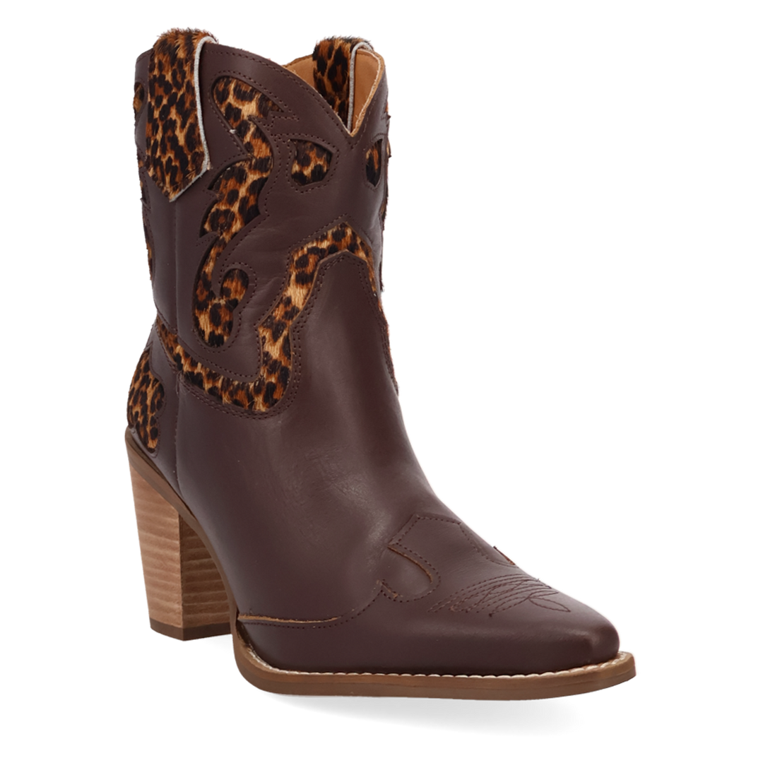 Online Exclusive | Dingo | Run Wild Leather Bootie in Brownleopard **PREORDER