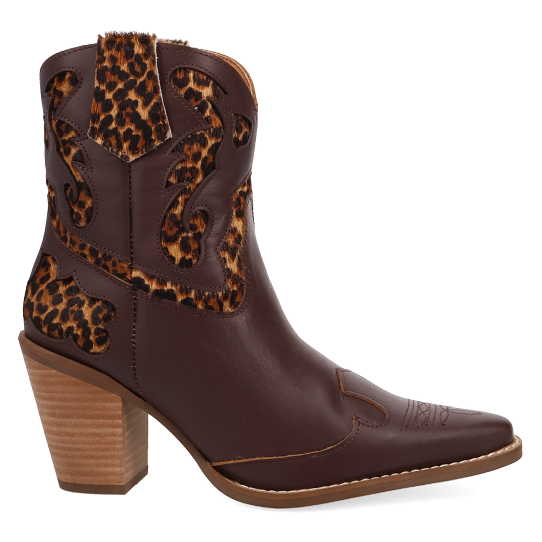 Online Exclusive | Dingo | Run Wild Leather Bootie in Brownleopard **PREORDER
