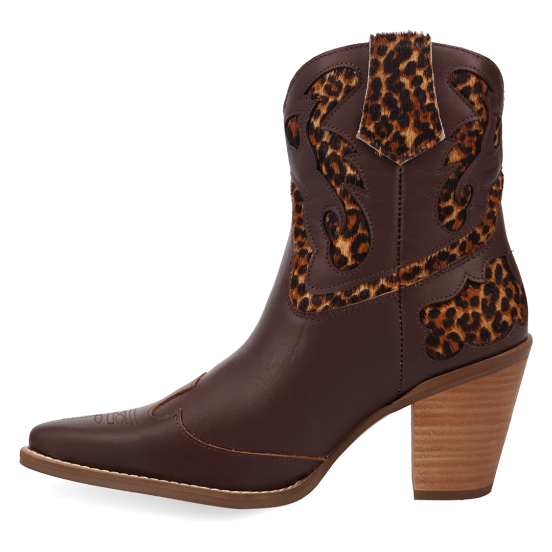 Online Exclusive | Dingo | Run Wild Leather Bootie in Brownleopard **PREORDER