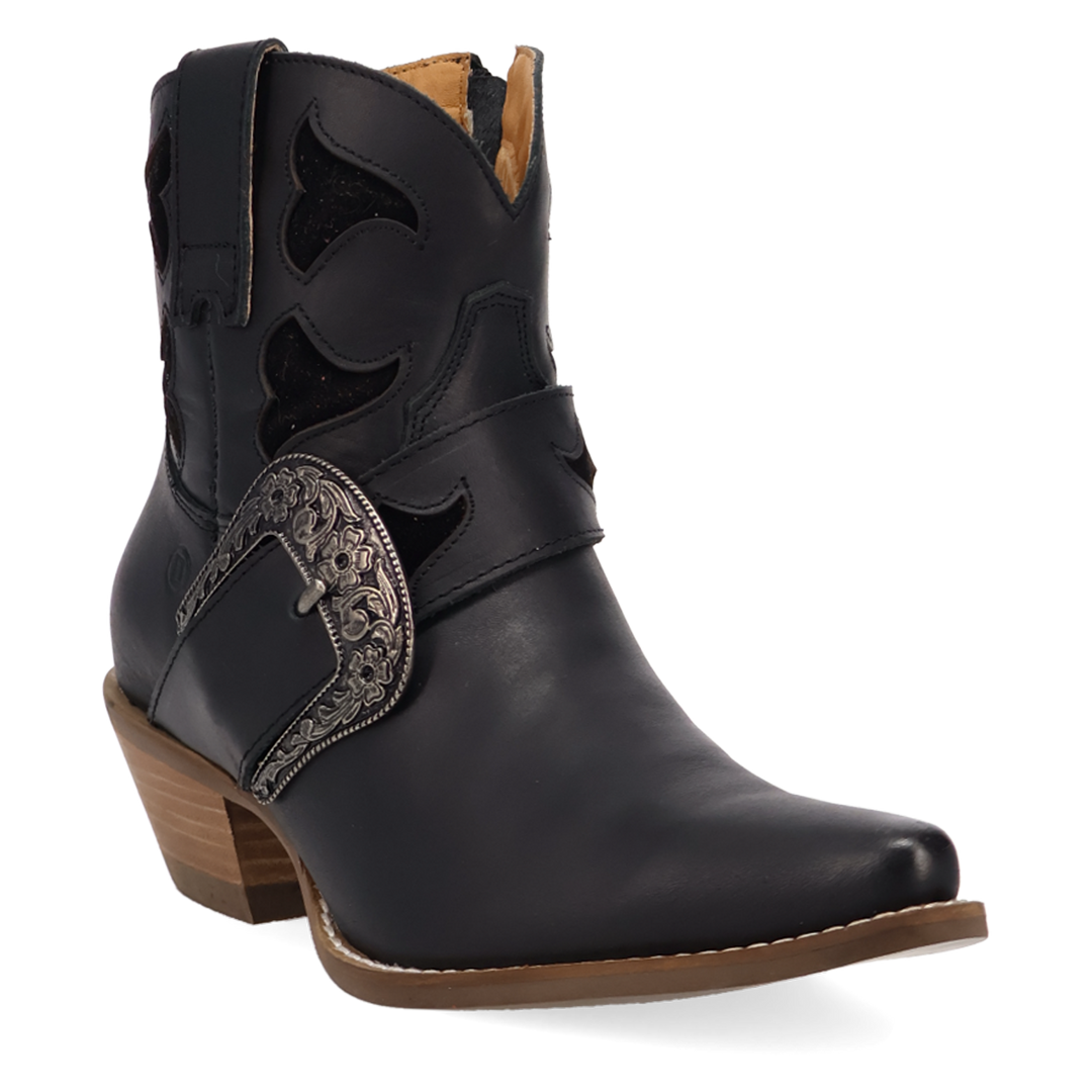 Online Exclusive | Dingo | Saddle Up Leather Bootie in Black **PREORDER