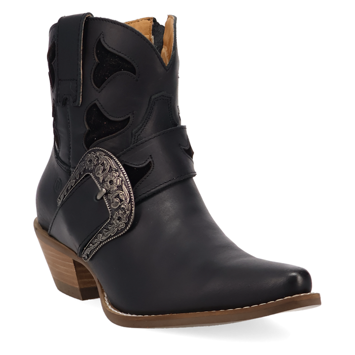 Online Exclusive | Dingo | Saddle Up Leather Bootie in Black **PREORDER