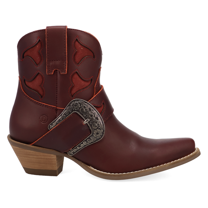 Online Exclusive | Dingo | Saddle Up Leather Bootie in Maroon **PREORDER