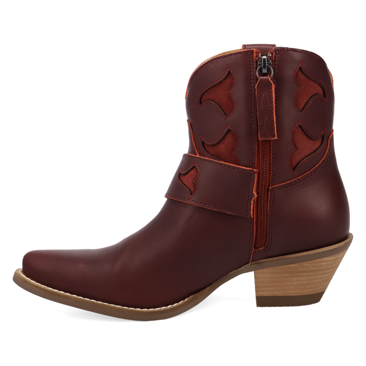 Online Exclusive | Dingo | Saddle Up Leather Bootie in Maroon **PREORDER