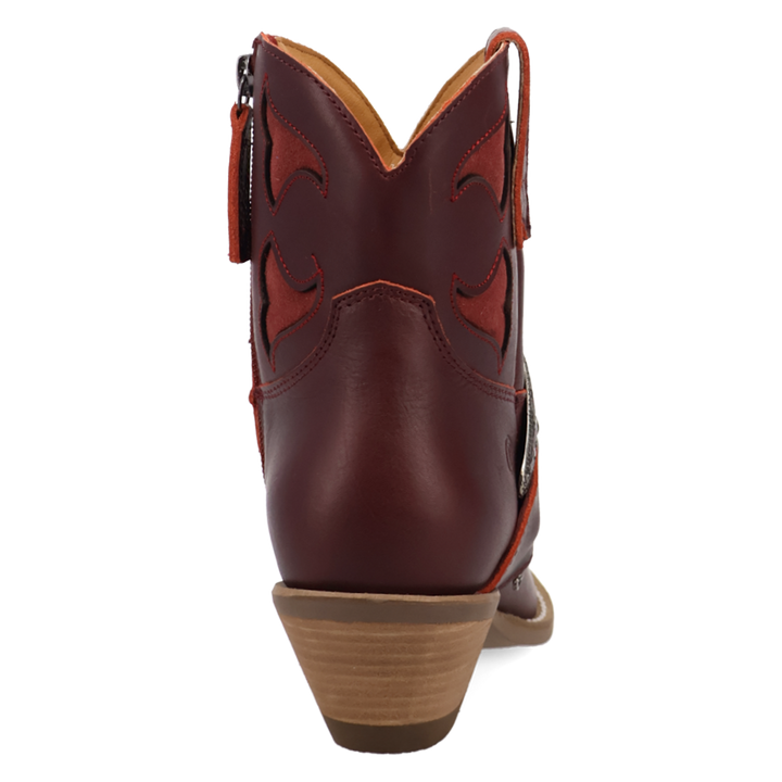 Online Exclusive | Dingo | Saddle Up Leather Bootie in Maroon **PREORDER