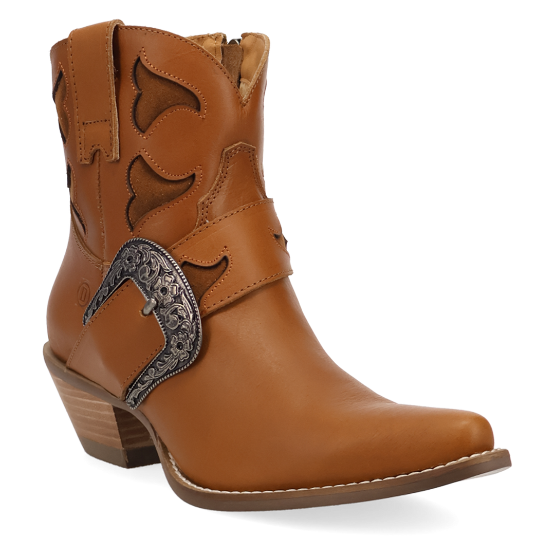 Online Exclusive | Dingo | Saddle Up Leather Bootie in Tan **PREORDER
