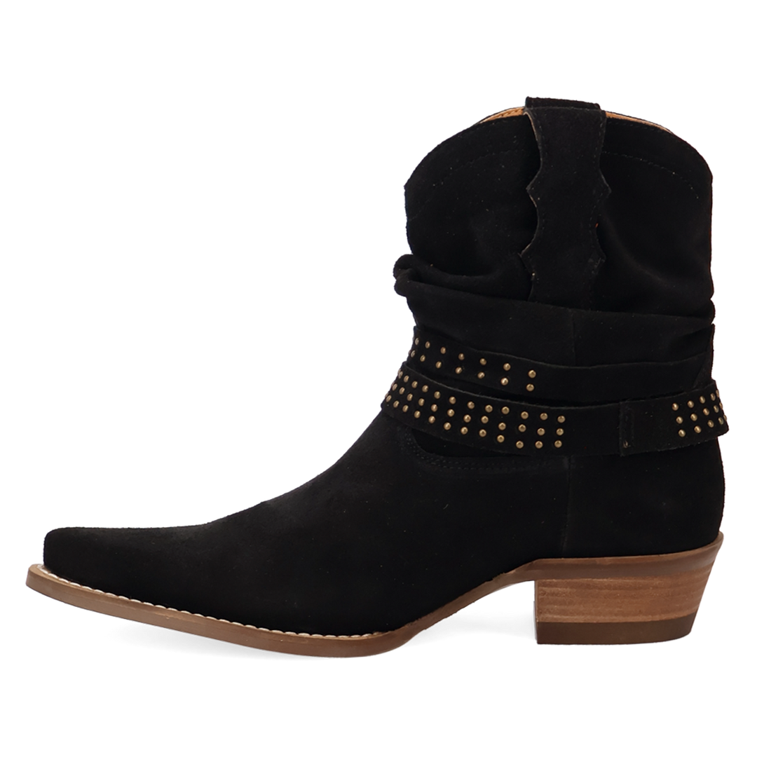 Online Exclusive | Dingo | Scrunchy Suede Bootie in Black **PREORDER