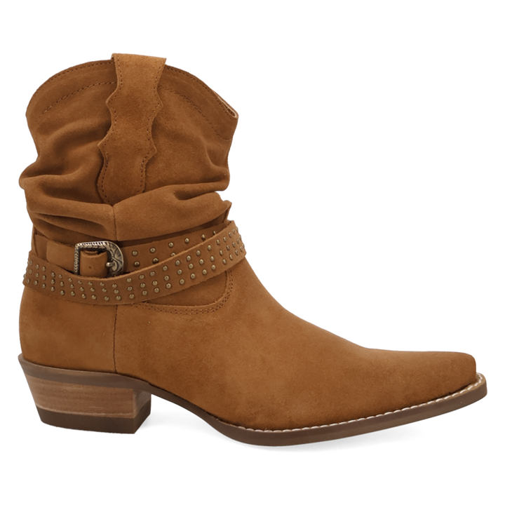 Online Exclusive | Dingo | Scrunchy Suede Bootie in Brown **PREORDER