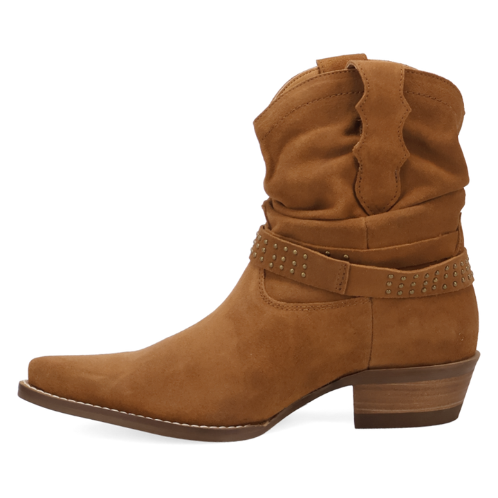 Online Exclusive | Dingo | Scrunchy Suede Bootie in Brown **PREORDER