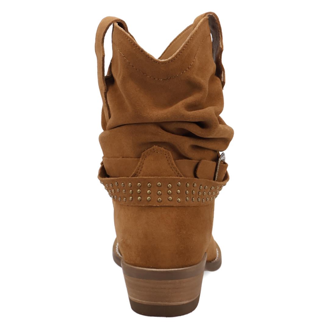 Online Exclusive | Dingo | Scrunchy Suede Bootie in Brown **PREORDER