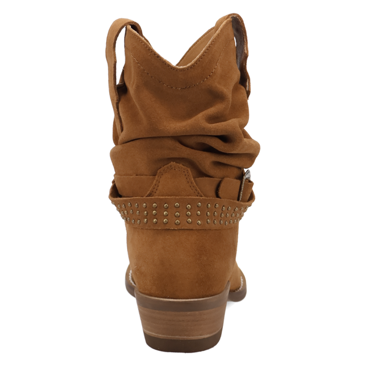 Online Exclusive | Dingo | Scrunchy Suede Bootie in Brown **PREORDER