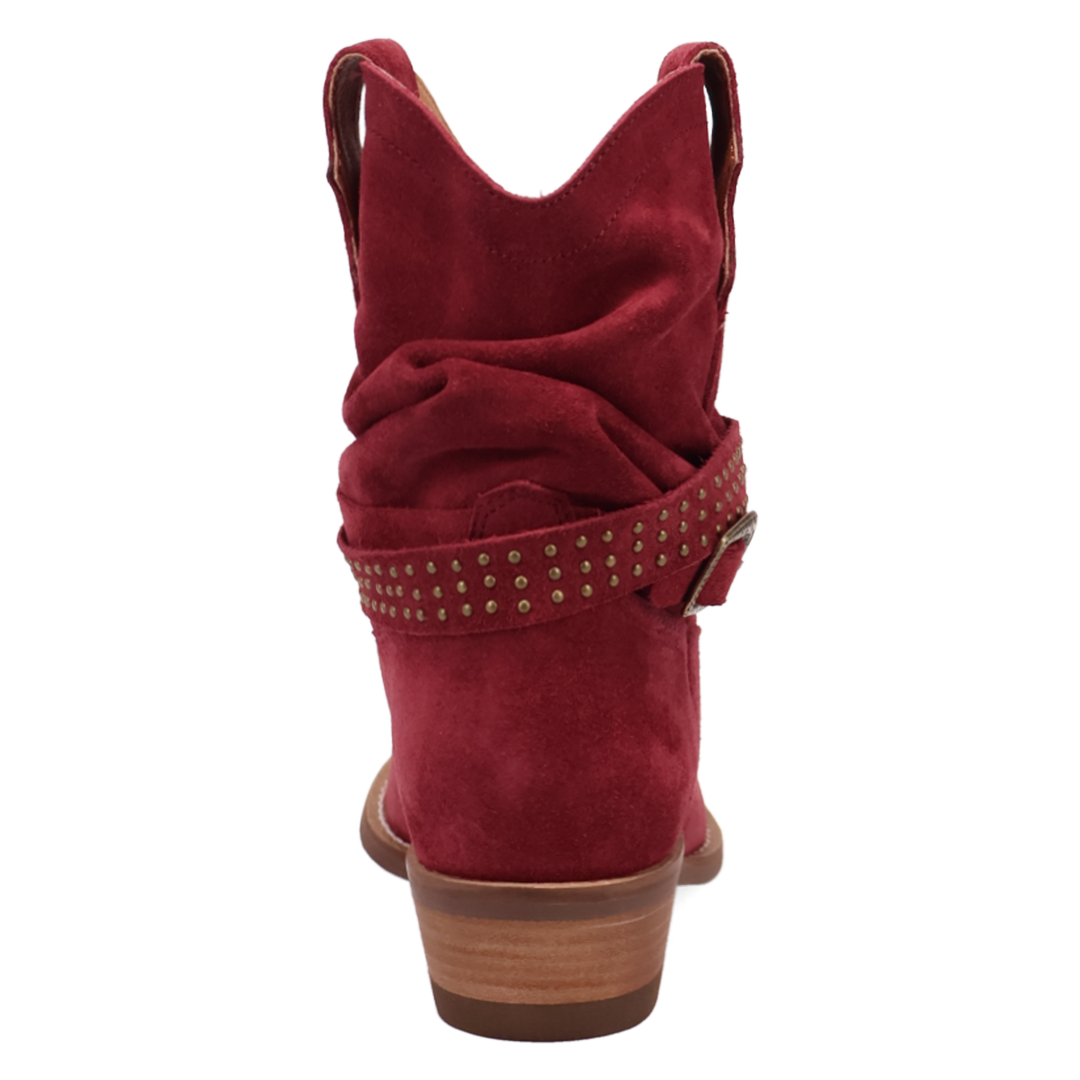 Online Exclusive | Dingo | Scrunchy Suede Bootie in Maroon **PREORDER