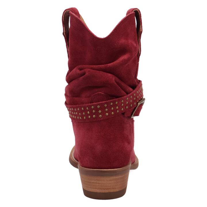 Online Exclusive | Dingo | Scrunchy Suede Bootie in Maroon **PREORDER