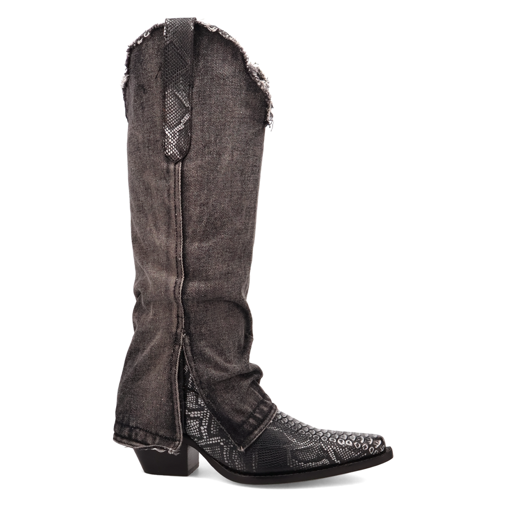 Online Exclusive | Dingo | Shabby Leather Boot in Black **PREORDER