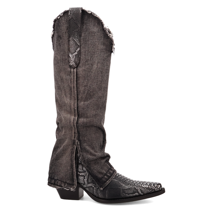 Online Exclusive | Dingo | Shabby Leather Boot in Black **PREORDER