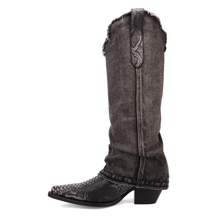 Online Exclusive | Dingo | Shabby Leather Boot in Black **PREORDER