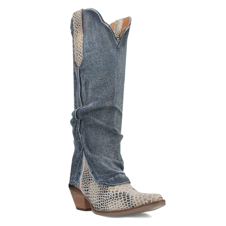 Online Exclusive | Dingo | Shabby Leather Boot in Blue **PREORDER