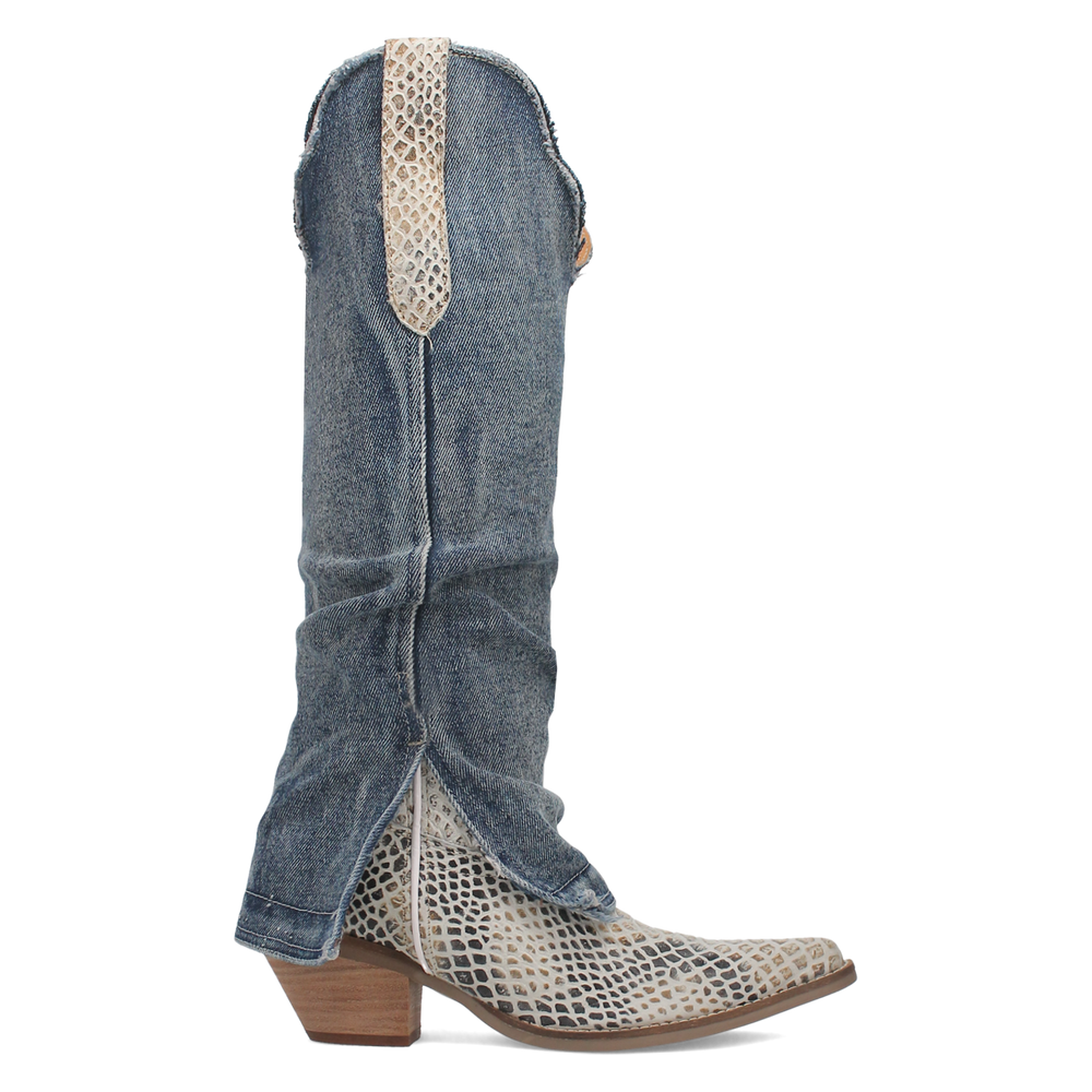 Online Exclusive | Dingo | Shabby Leather Boot in Blue **PREORDER