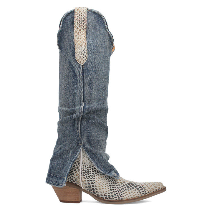 Online Exclusive | Dingo | Shabby Leather Boot in Blue **PREORDER