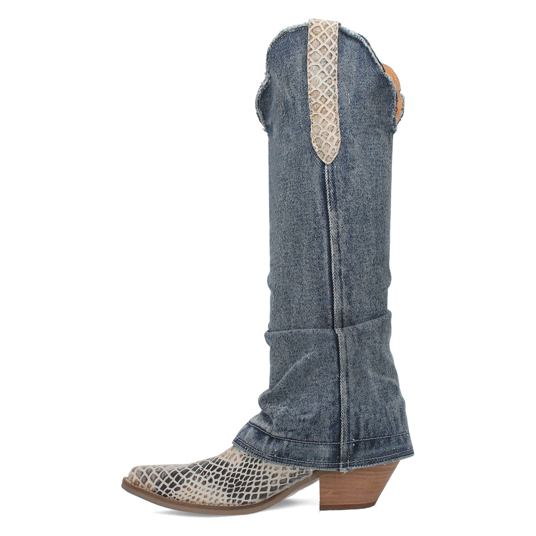 Online Exclusive | Dingo | Shabby Leather Boot in Blue **PREORDER