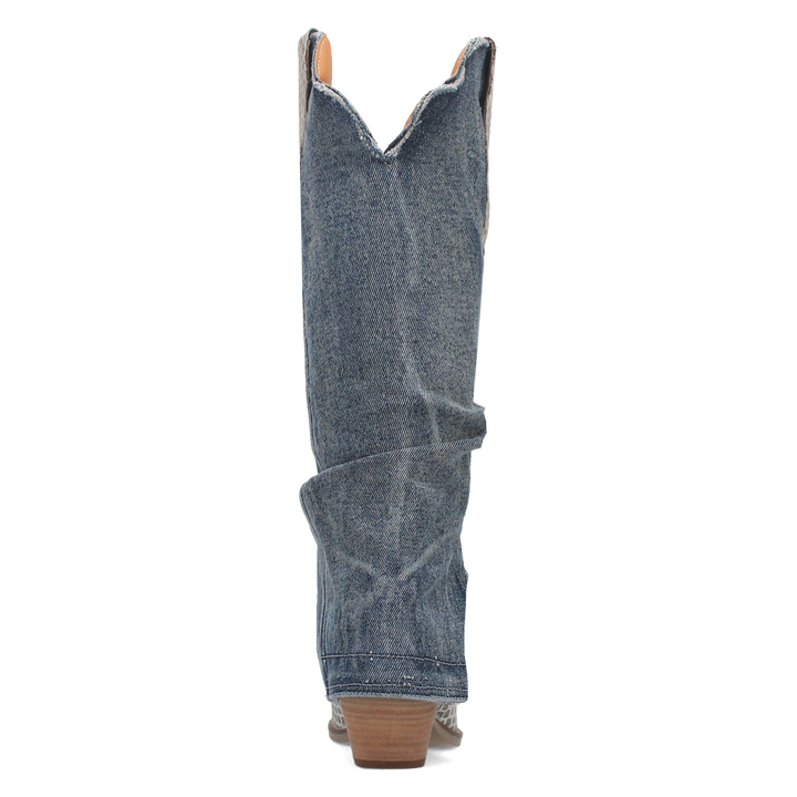 Online Exclusive | Dingo | Shabby Leather Boot in Blue **PREORDER