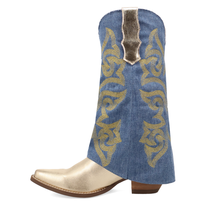 Online Exclusive | Dingo | Southern Sass Leather Boot in Gold and Blue **PREORDER