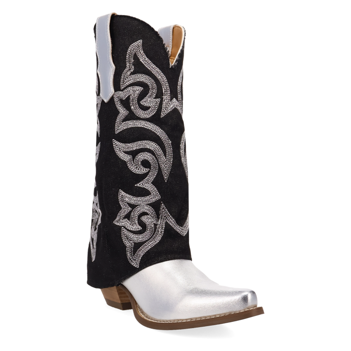 Online Exclusive | Dingo | Southern Sass Leather Boot in Silver and Blue **PREORDER