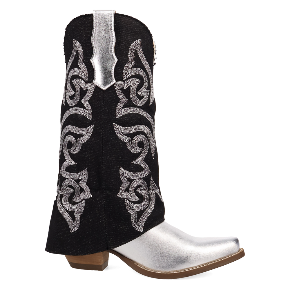 Online Exclusive | Dingo | Southern Sass Leather Boot in Silver and Blue **PREORDER